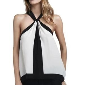 NWT BCBG MaxAzria Womens Reversible Helena Top Sleeveless Size XS White/Black